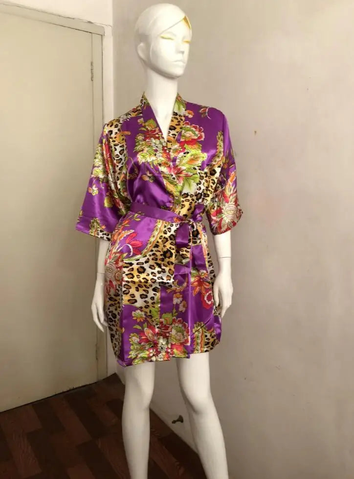 Peignoir court Satin Rayon/Polyester Femme