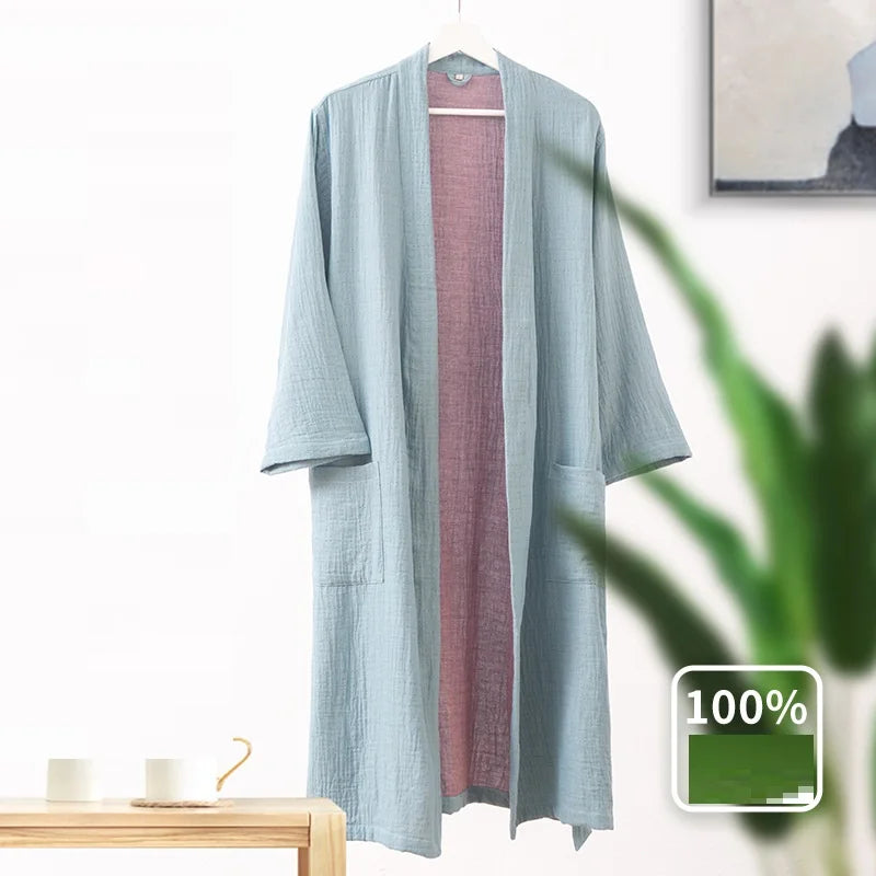 Peignoir de Bain Coton double couche Unisexe