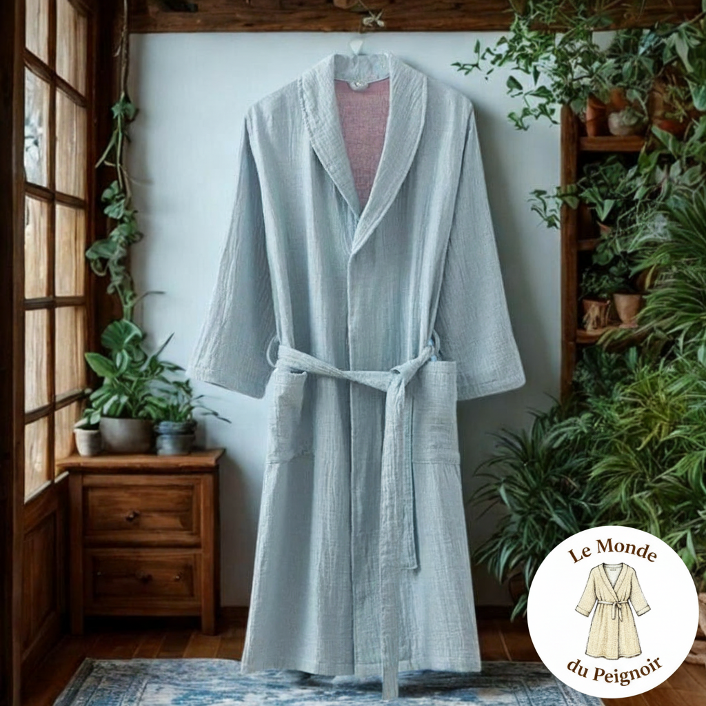 Peignoir de Bain Unisexe Coton double couche