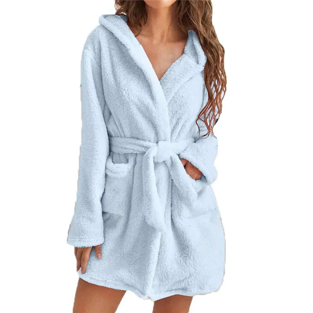Peignoir de Bain Court Coton Femme