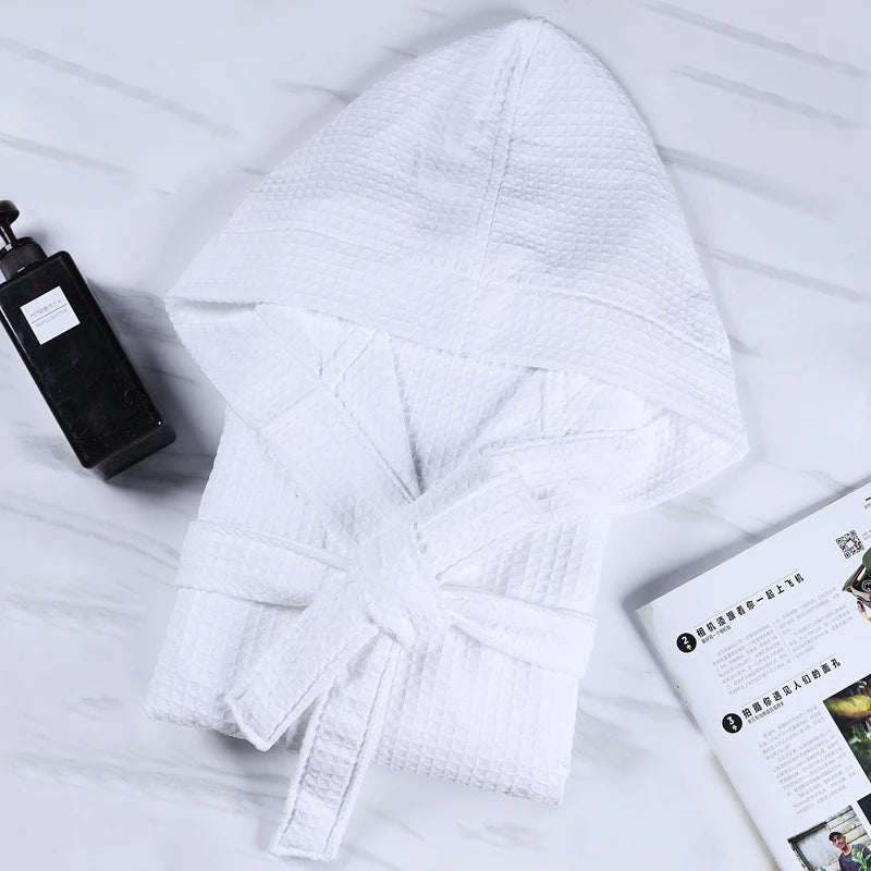 Peignoir de Bain Polyester gaufré avec ou sans capuche Unisexe