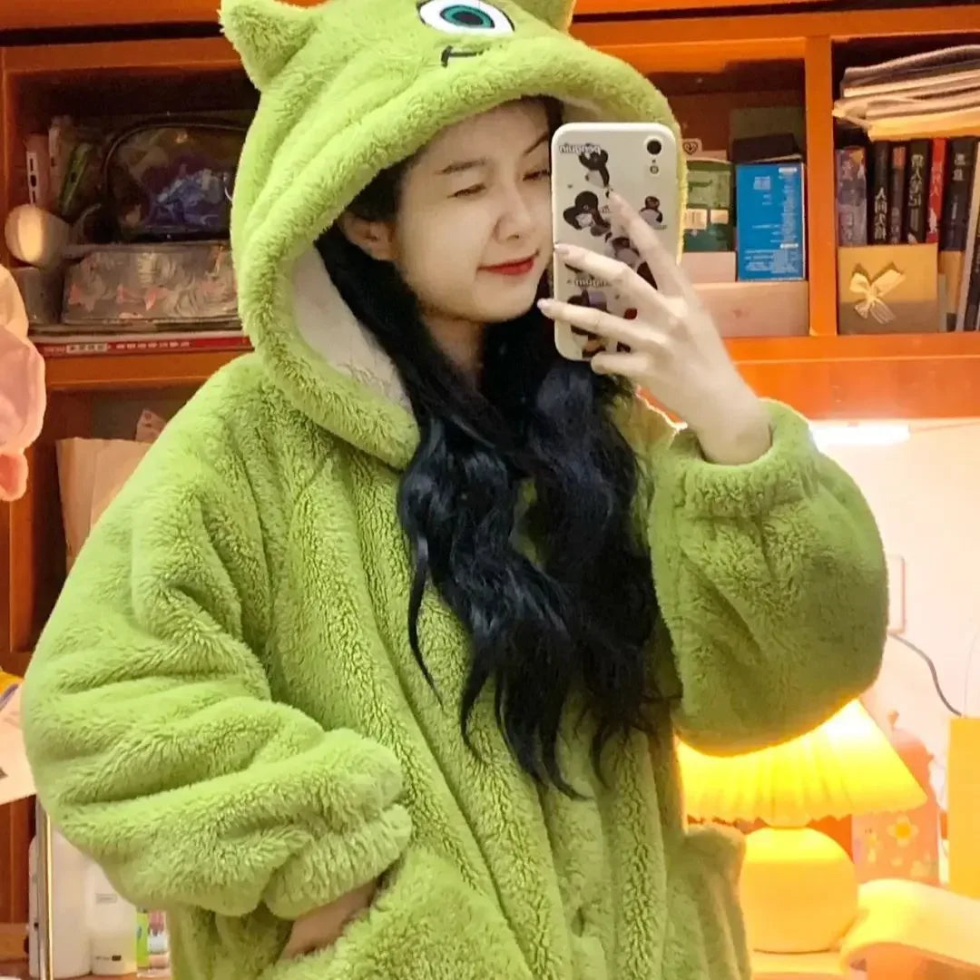 Peignoir de Bain oeil Cyclope Polaire Femme