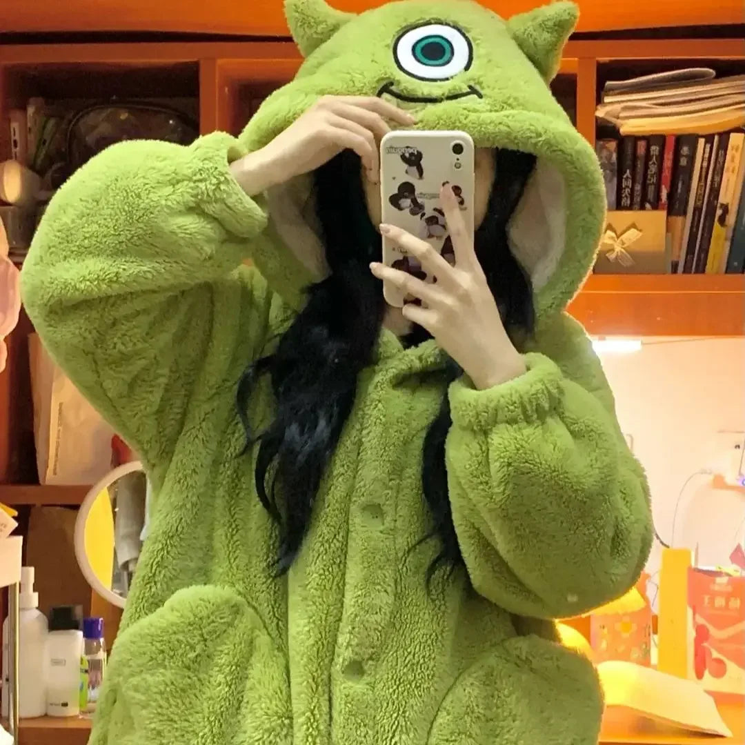 Peignoir de Bain oeil Cyclope Polaire Femme