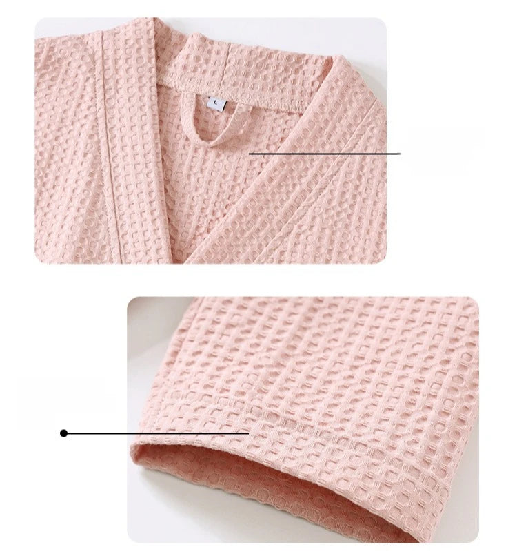 Peignoir de bain coton gaufré Homme et Femme