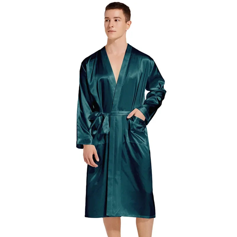 Peignoir de salon Satin Polyester/Rayon Homme