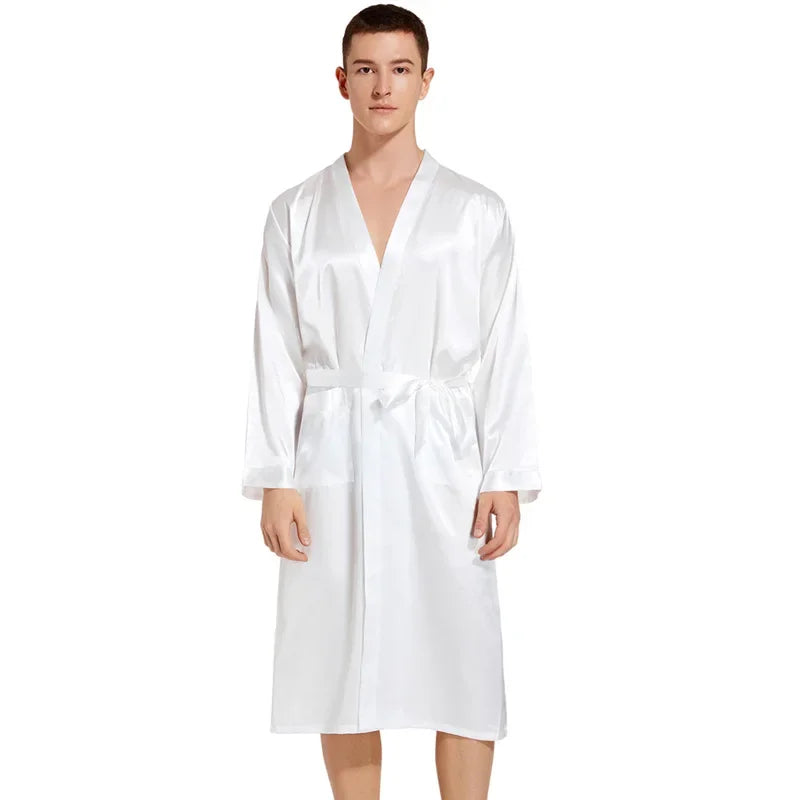 Peignoir de salon Satin Polyester/Rayon Homme