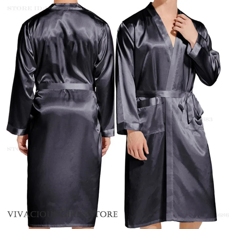 Peignoir de salon Satin Polyester/Rayon Homme