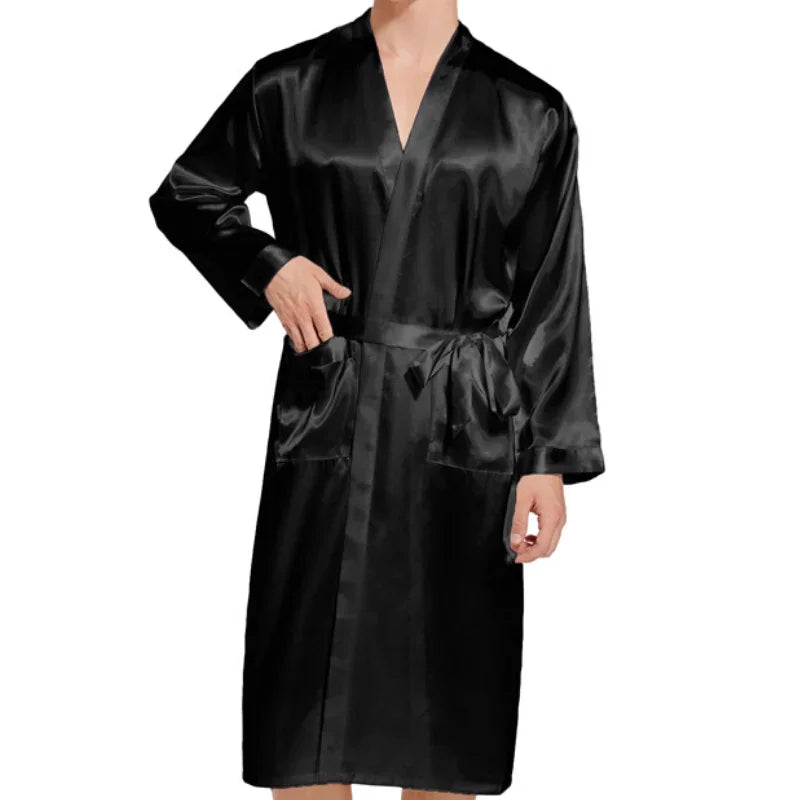 Peignoir de salon Satin Polyester/Rayon Homme