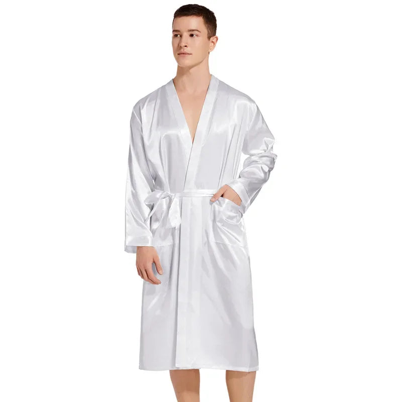 Peignoir de salon Satin Polyester/Rayon Homme