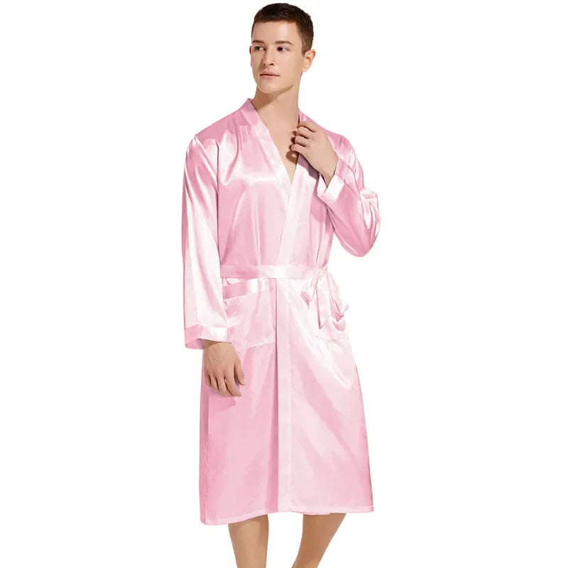 Peignoir de salon Satin Polyester/Rayon Homme