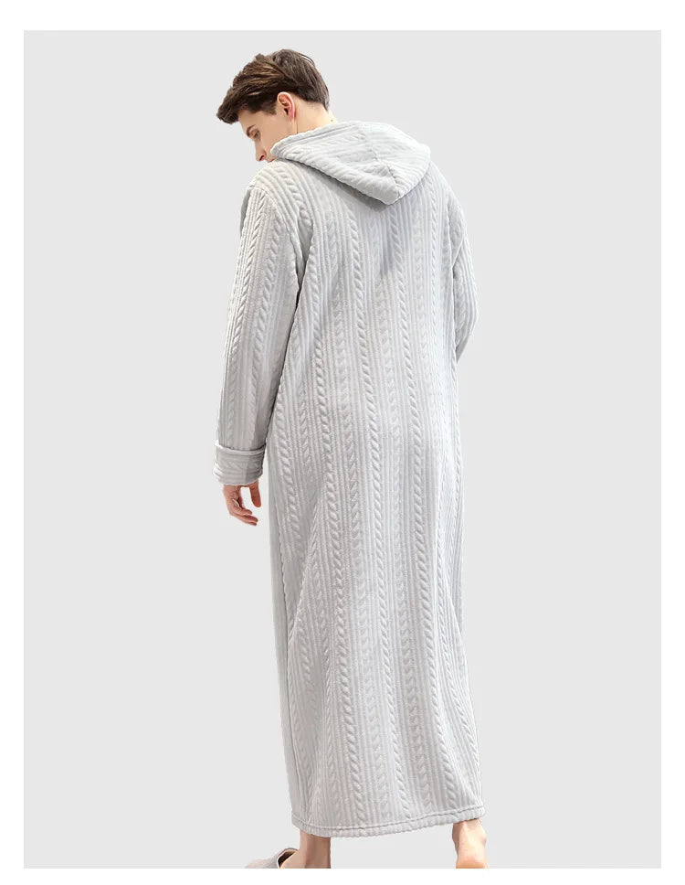 Peignoir flanelle zip homme polyester fabriqué en France