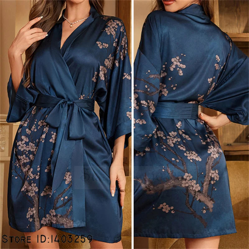 Peignoir grande taille unique Satin Polyester Femme