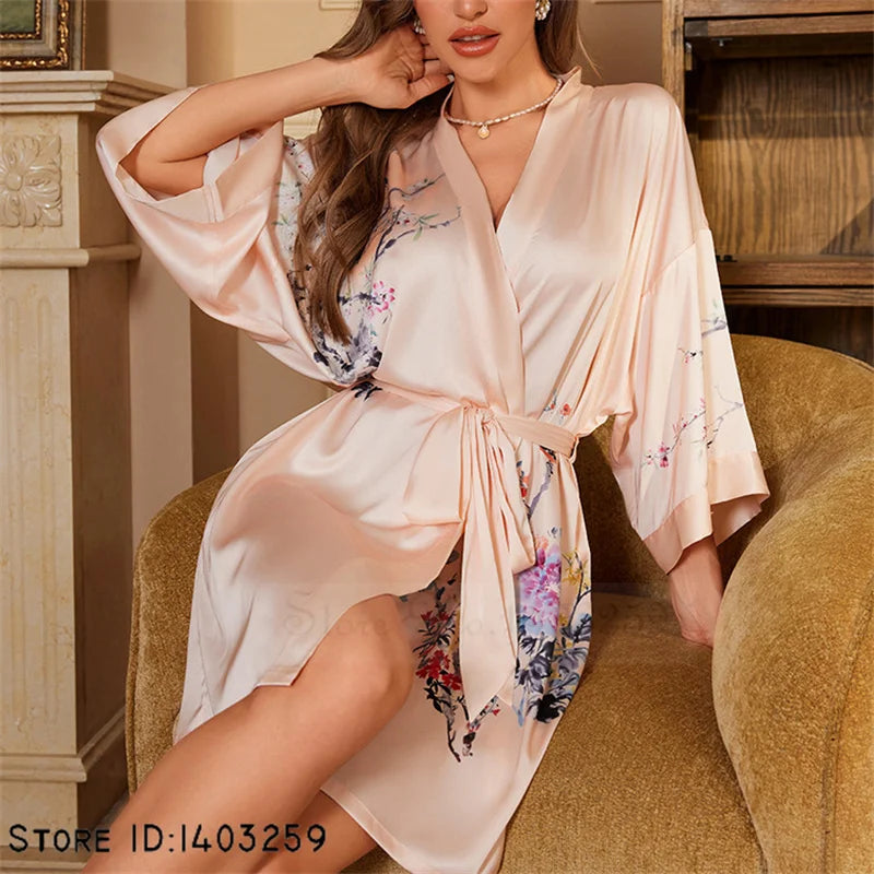 Peignoir grande taille unique Satin Polyester Femme