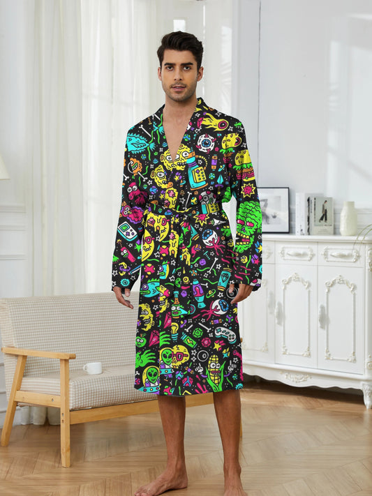 Peignoir imprimé tag 2 Polyester Homme