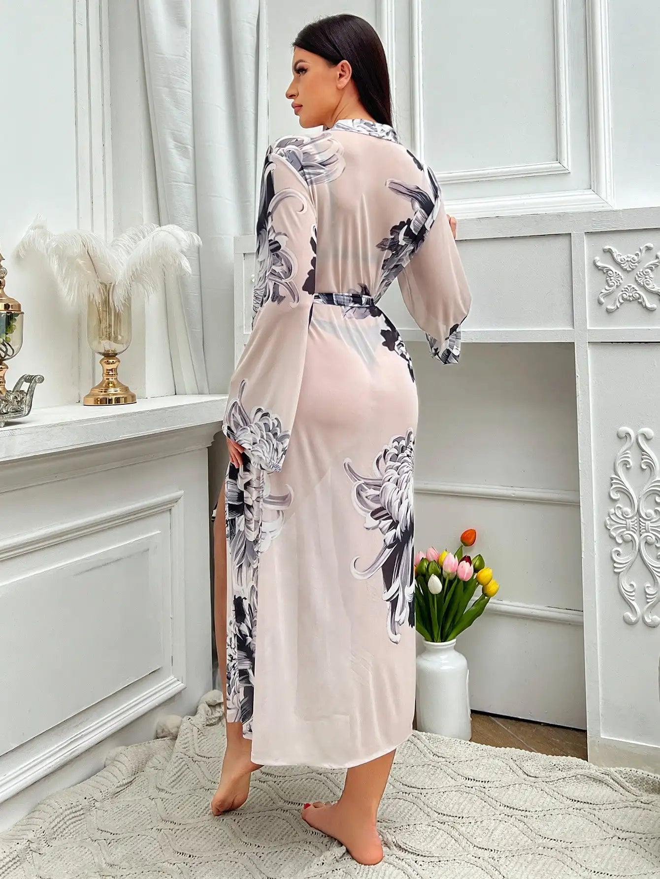 Peignoir long élégant pour femme