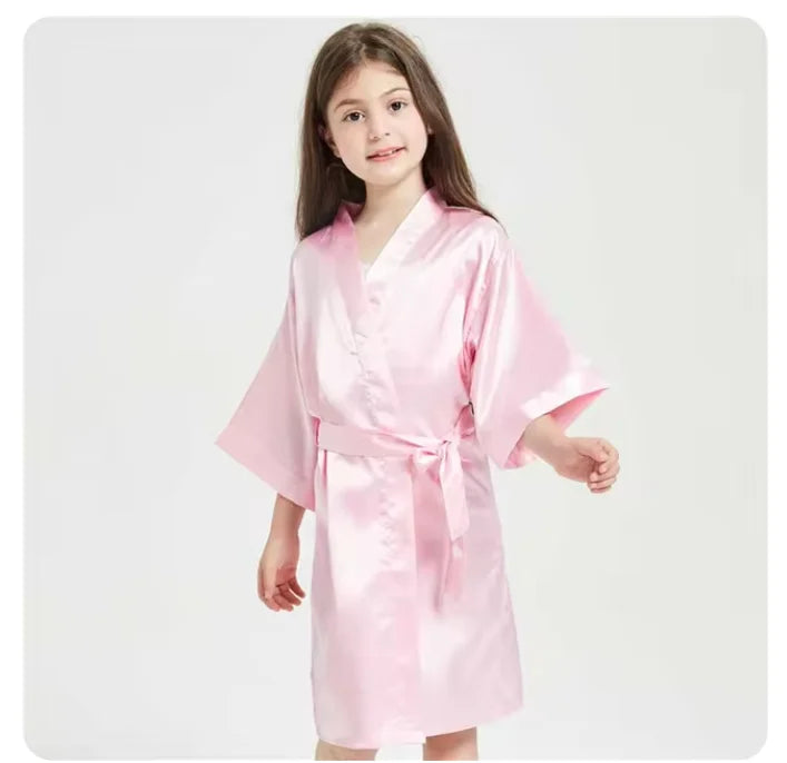 Peignoir satin polyester fille