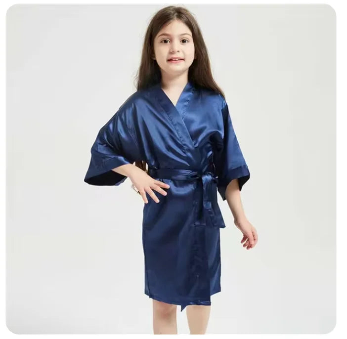 Peignoir satin polyester fille