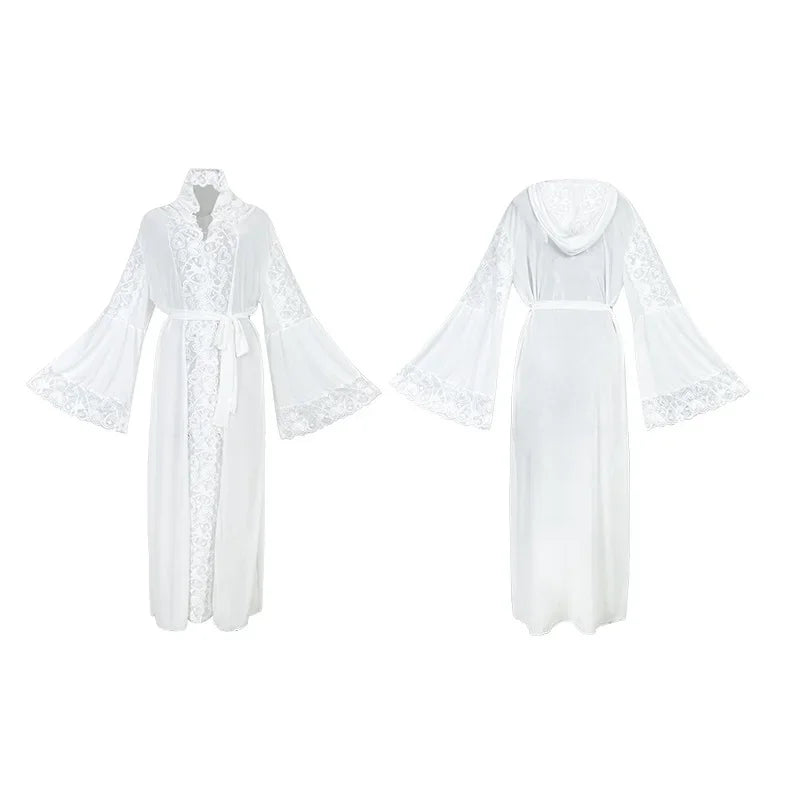Peignoir sexy et luxueux Satin Polyester Femme