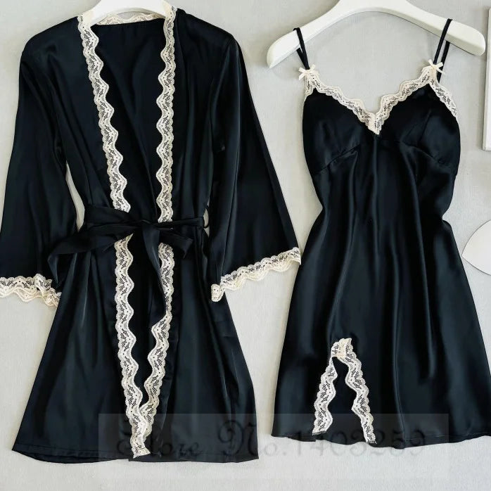 Peignoir/Nuisette sexy Satin Polyester Femme