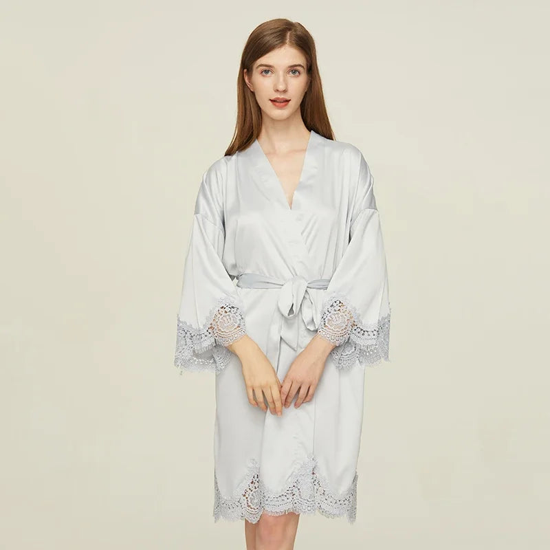 Peignoir Satin court Femme