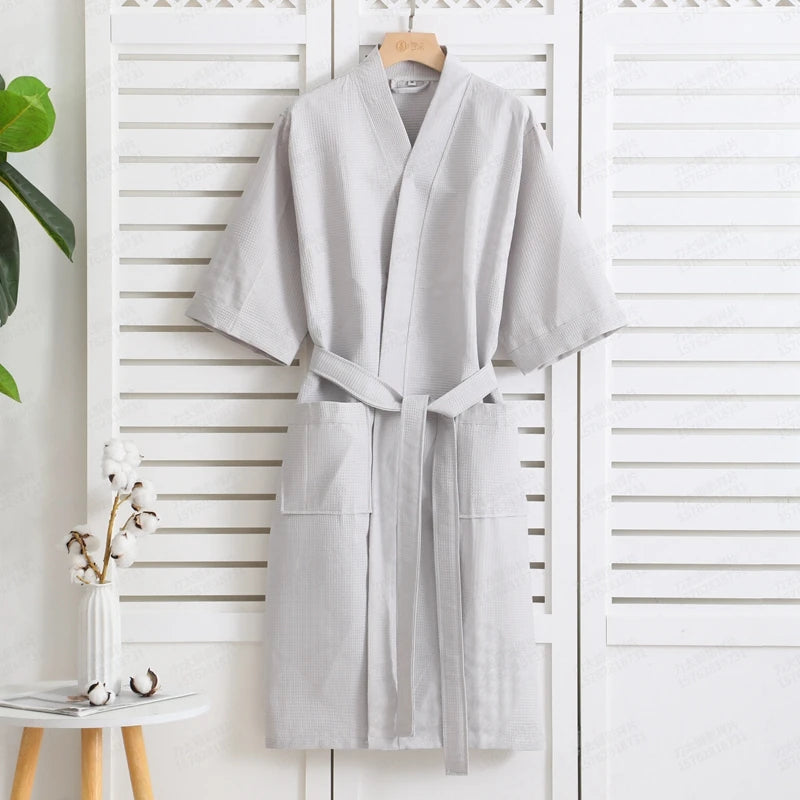 Peignoir 100% Coton gaufré unisexe
