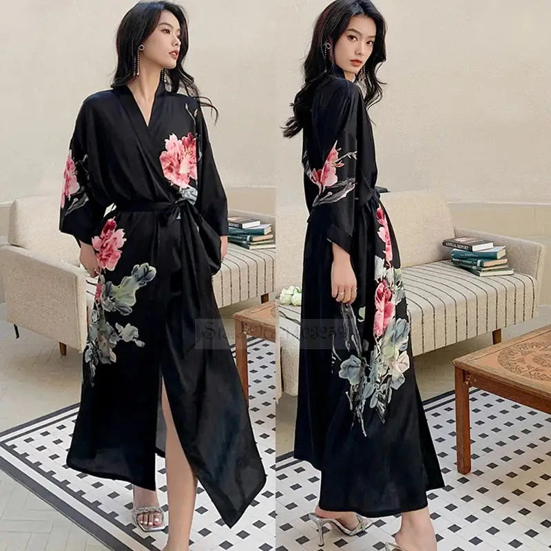 Peignoir floral Femme