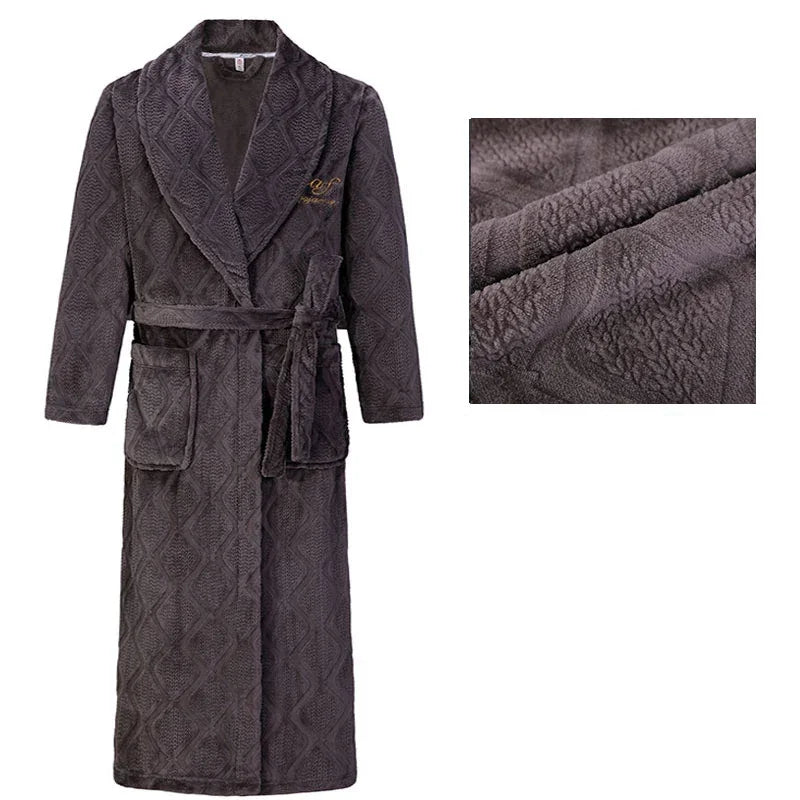 Peignoir long en flanelle pour Homme