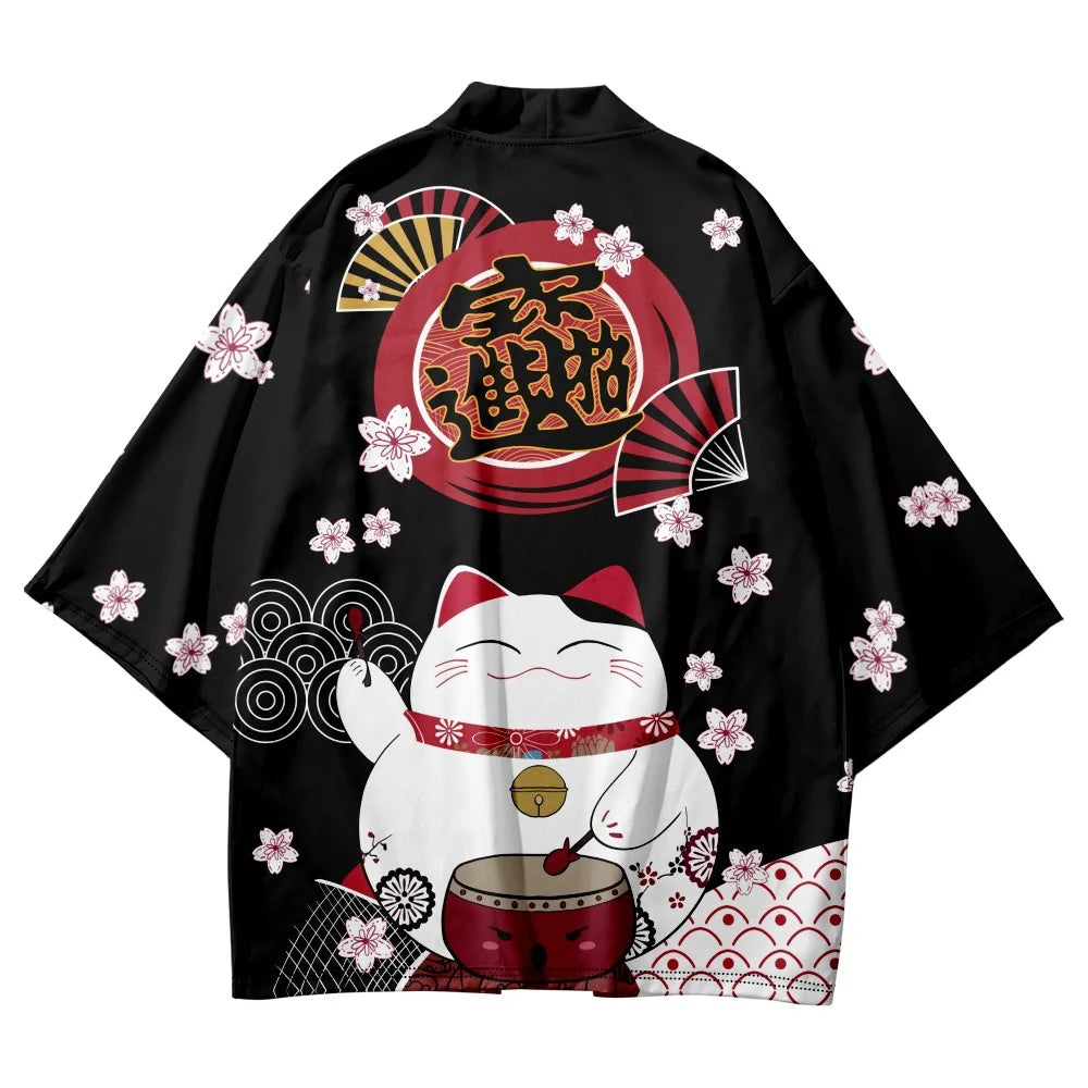Veste Japonaise Neko Polyester