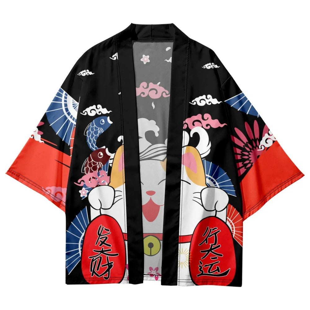 Veste Japonaise Neko Polyester