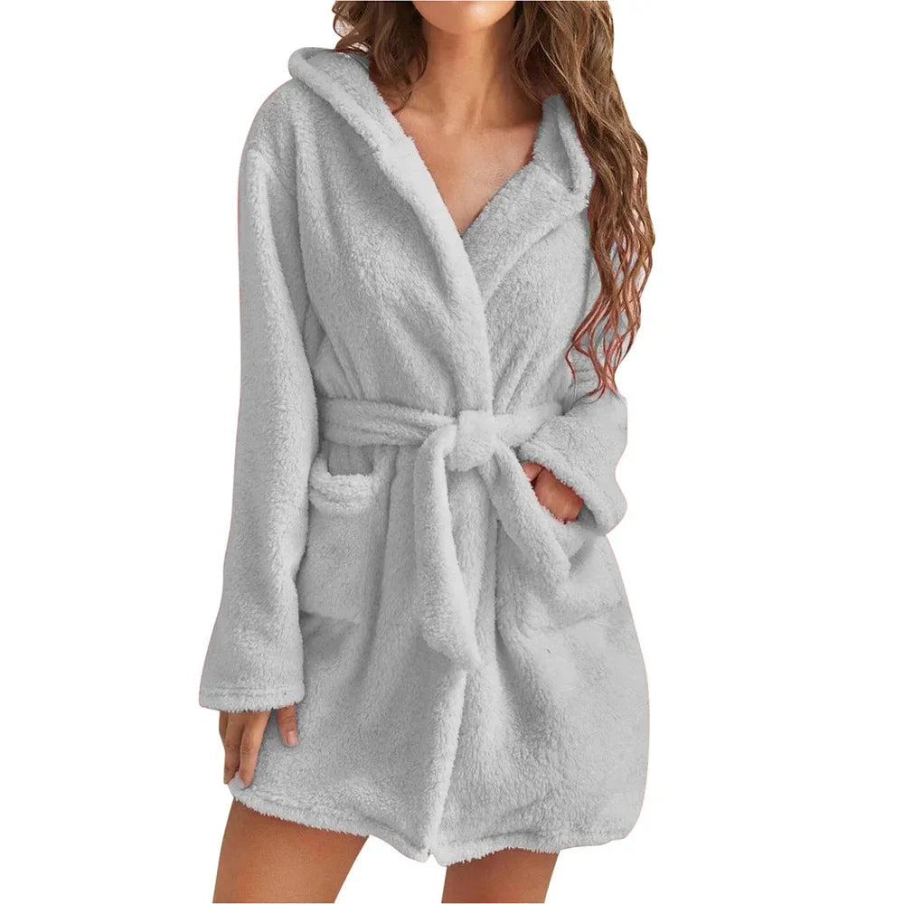 Peignoir de Bain Court Coton Femme