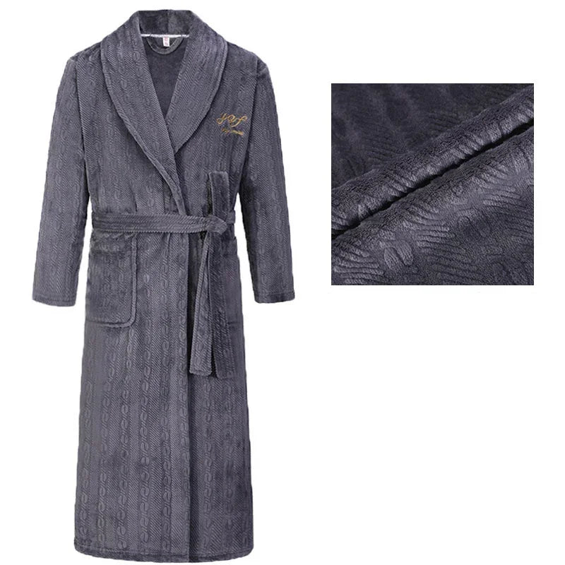 Peignoir long en flanelle pour Homme