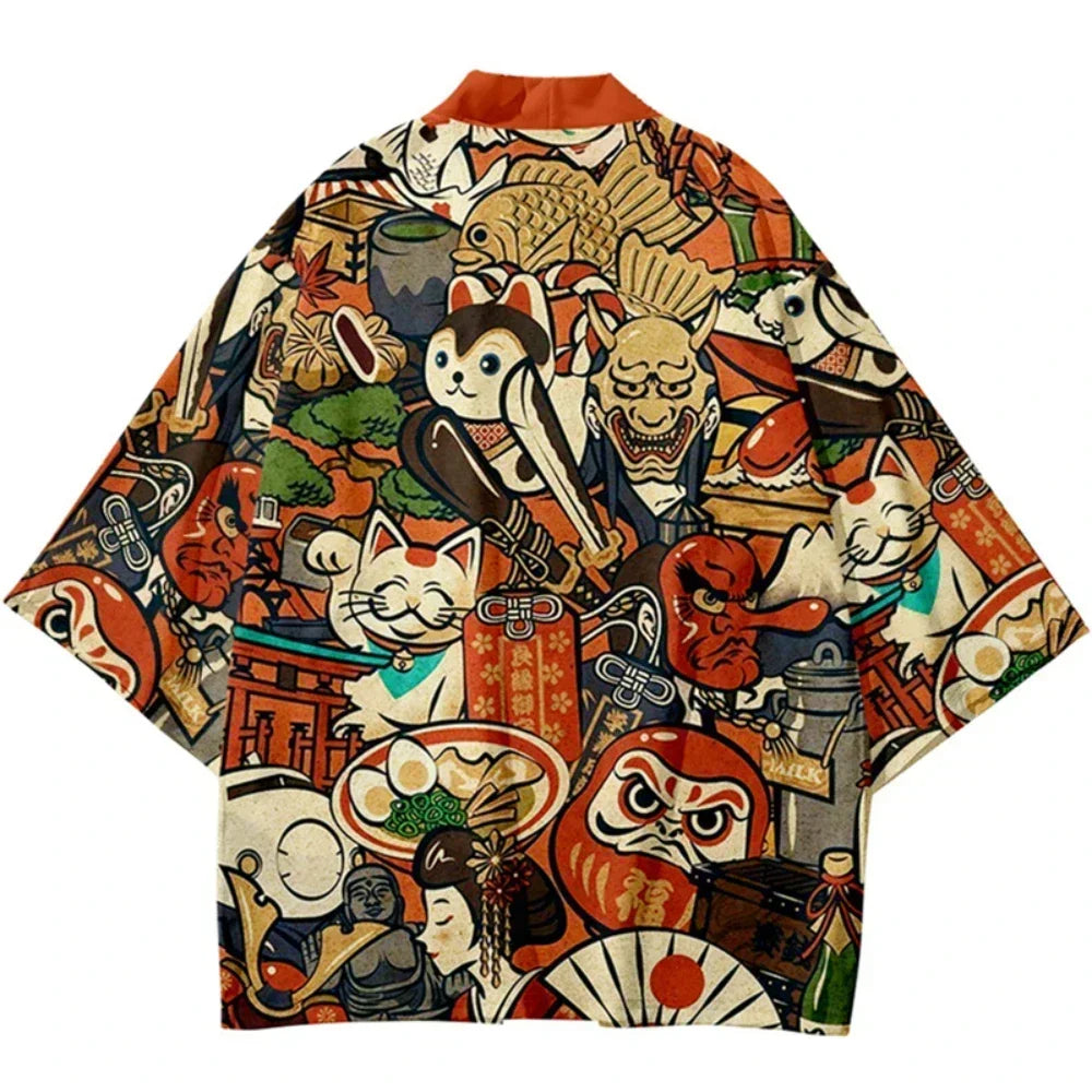 Veste Japonaise Design Tradition Polyester