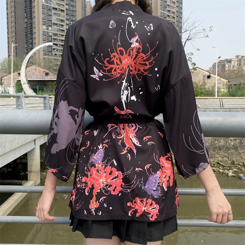 Veste Japonaise Black or White Polyester