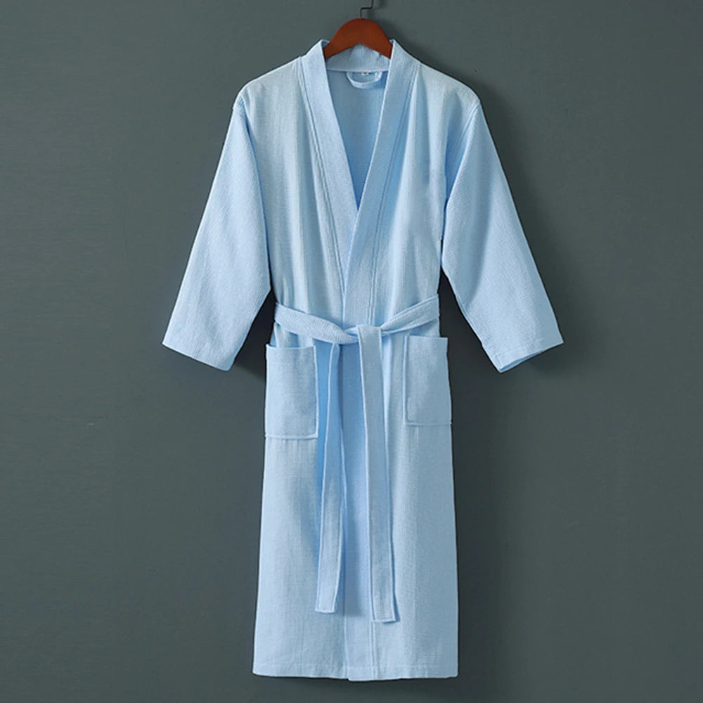 Peignoir coton éponge ou gaufré unisexe