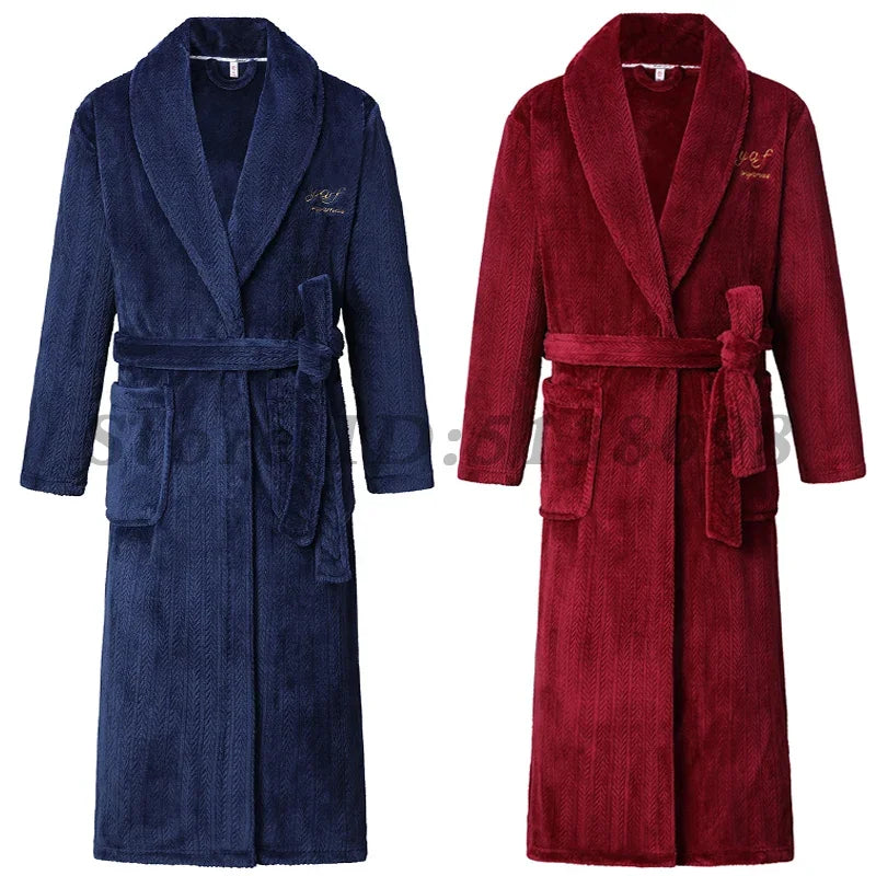 Peignoir long en flanelle pour Homme