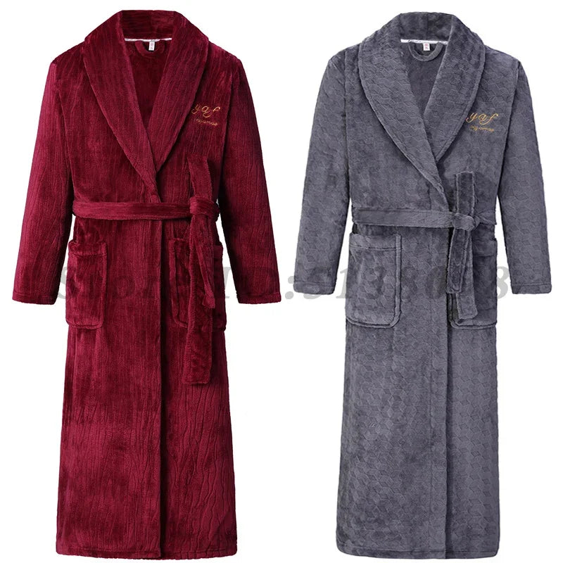 Peignoir long en flanelle pour Homme