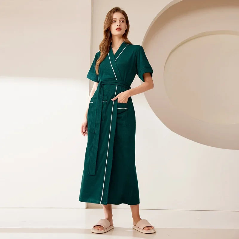 Peignoir de bain été homme et femme polyester élasthanne