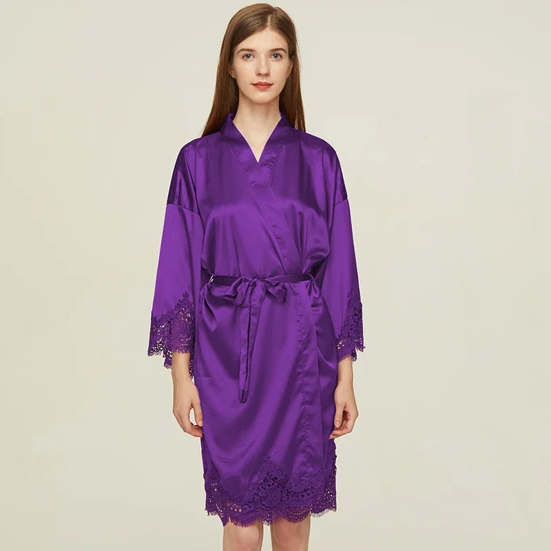 Peignoir Satin court Femme