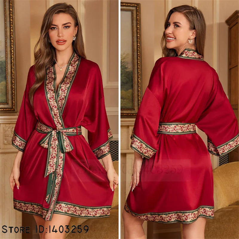 Peignoir grande taille unique Satin Polyester Femme