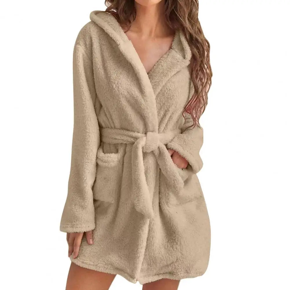 Peignoir court Flanelle Femme