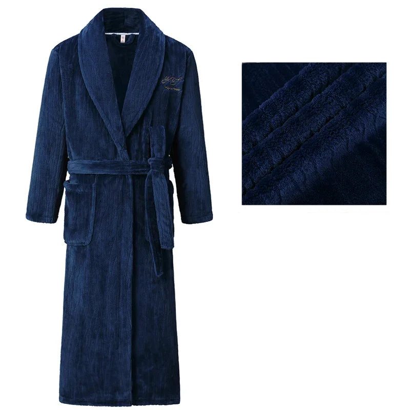 Peignoir long en flanelle pour Homme
