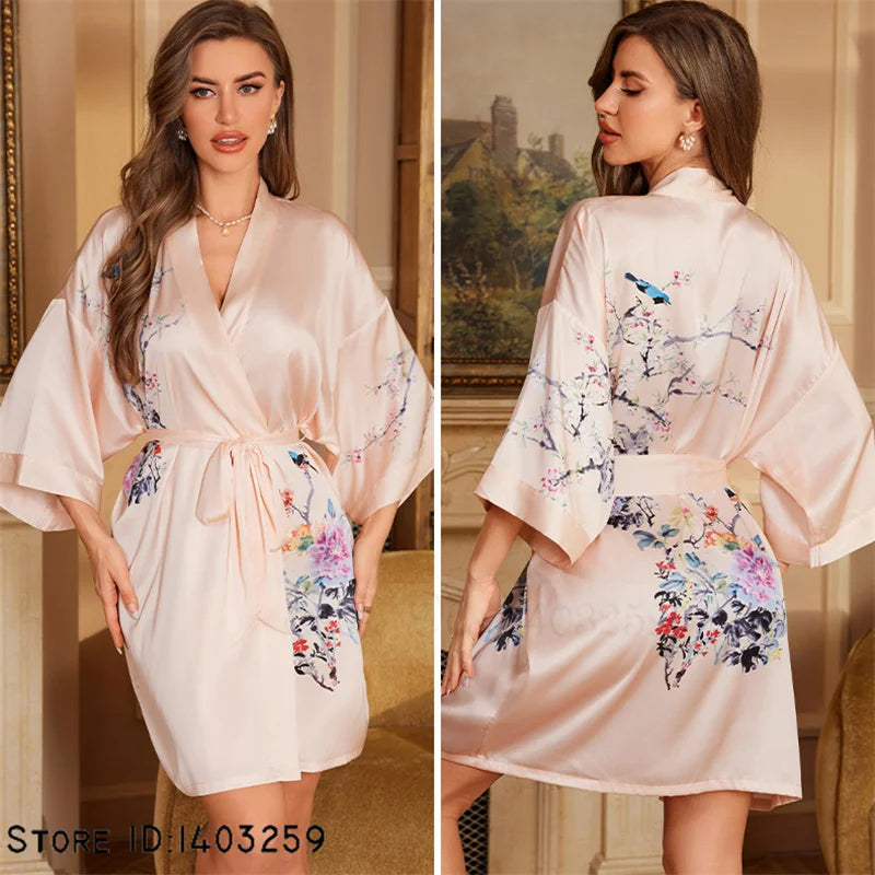 Peignoir grande taille unique Satin Polyester Femme