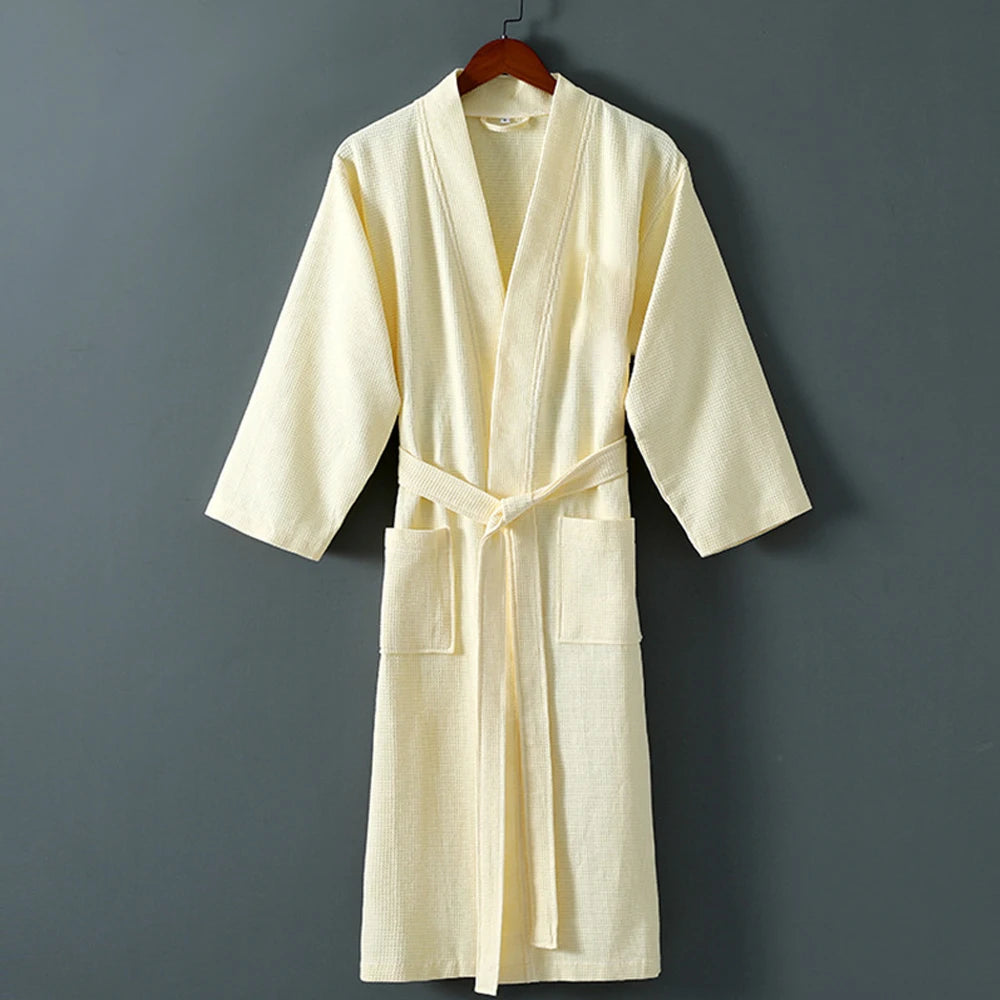 Peignoir coton éponge ou gaufré unisexe