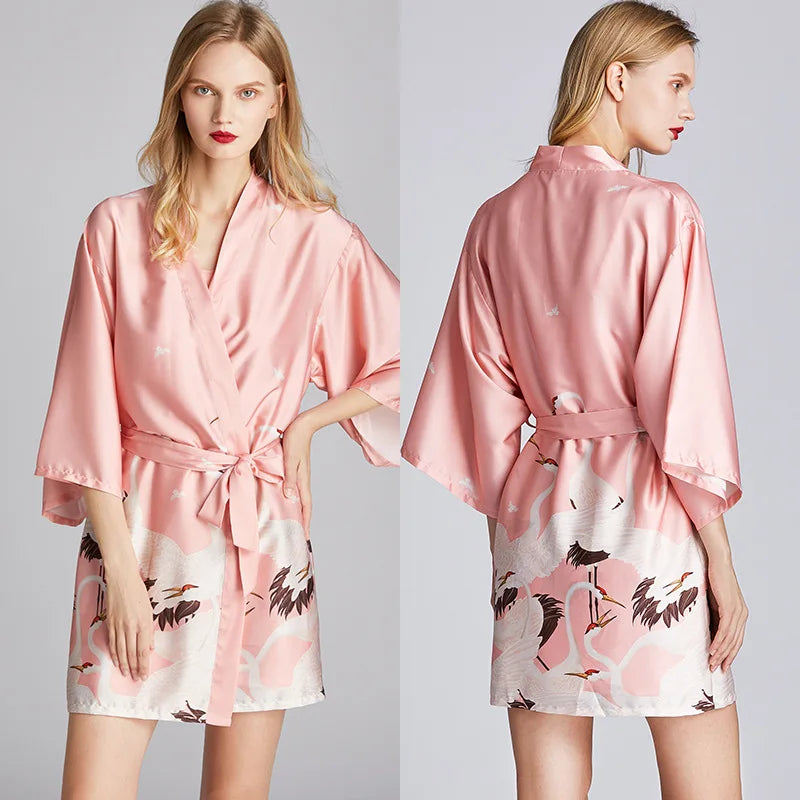Peignoir printemps Satin Rayon/imitation Soie Femme