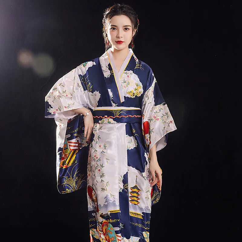 Kimono Japonais Femme élégant Polyester