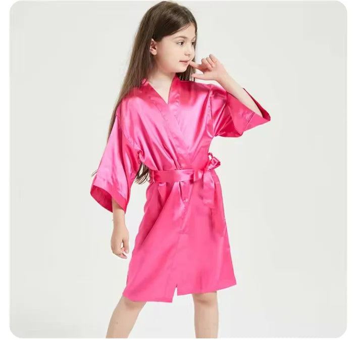 Peignoir satin polyester fille