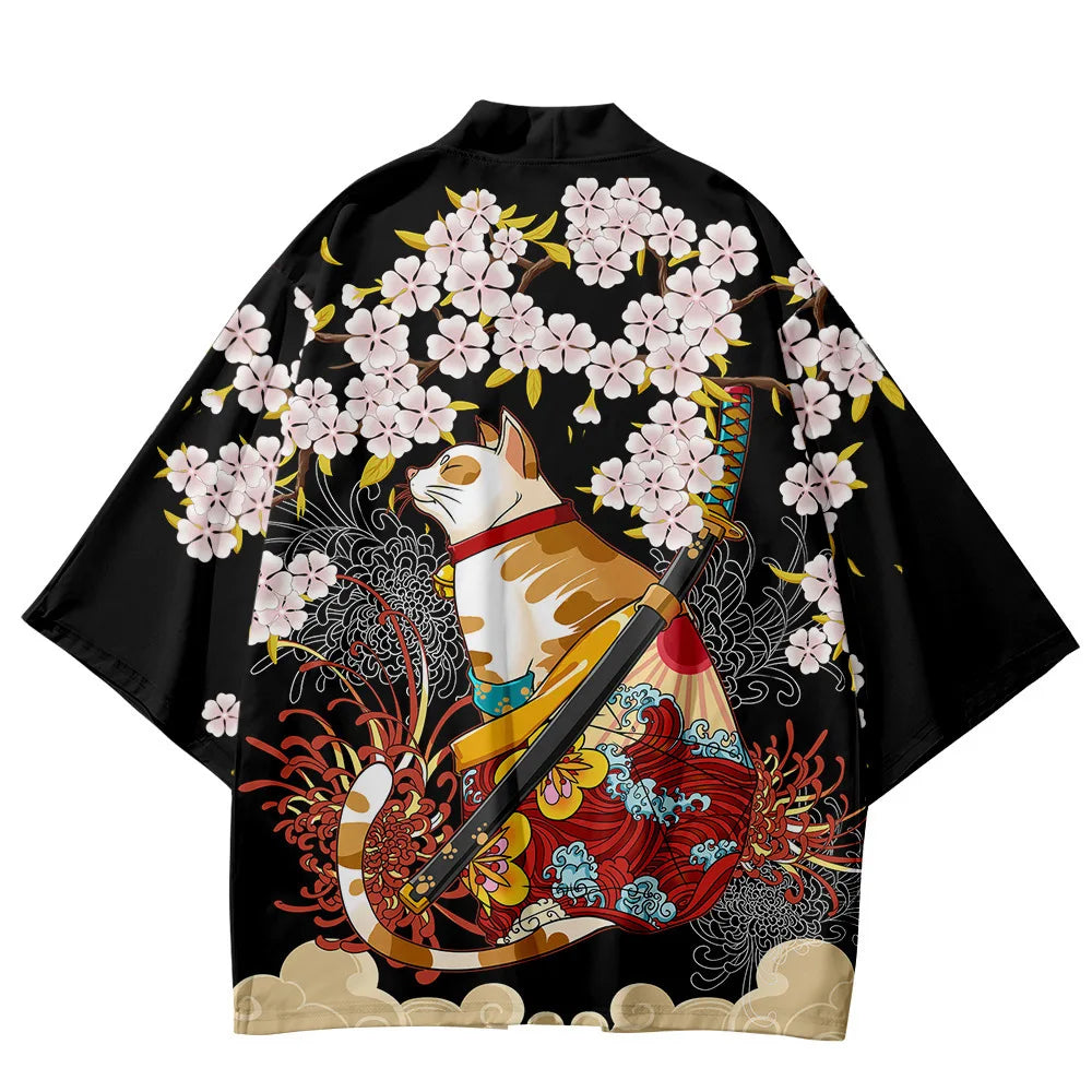 Veste Japonaise Neko Polyester