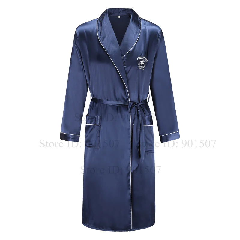 Peignoir 2 pièces satin polyester Homme