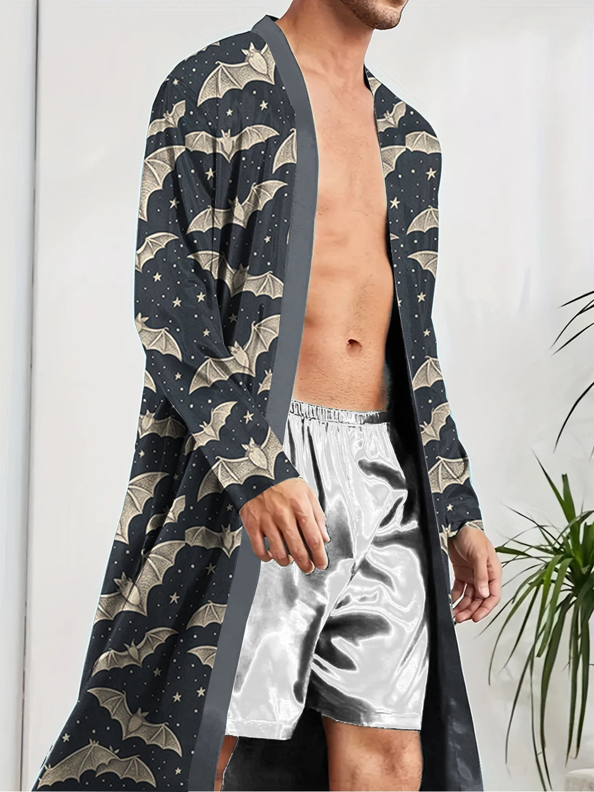 Peignoir imprimé chauve souris Polyester Homme