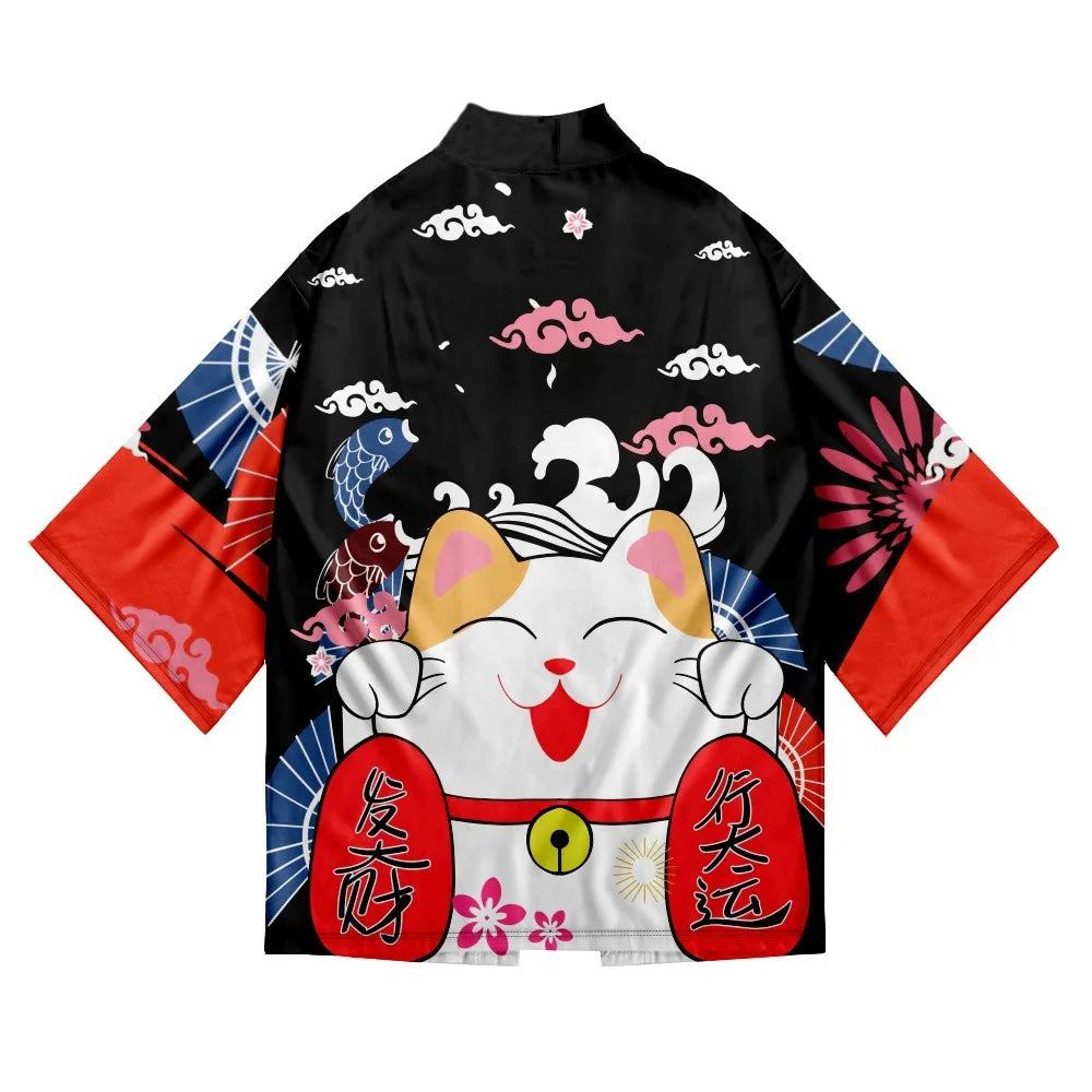 Veste Japonaise Neko Polyester